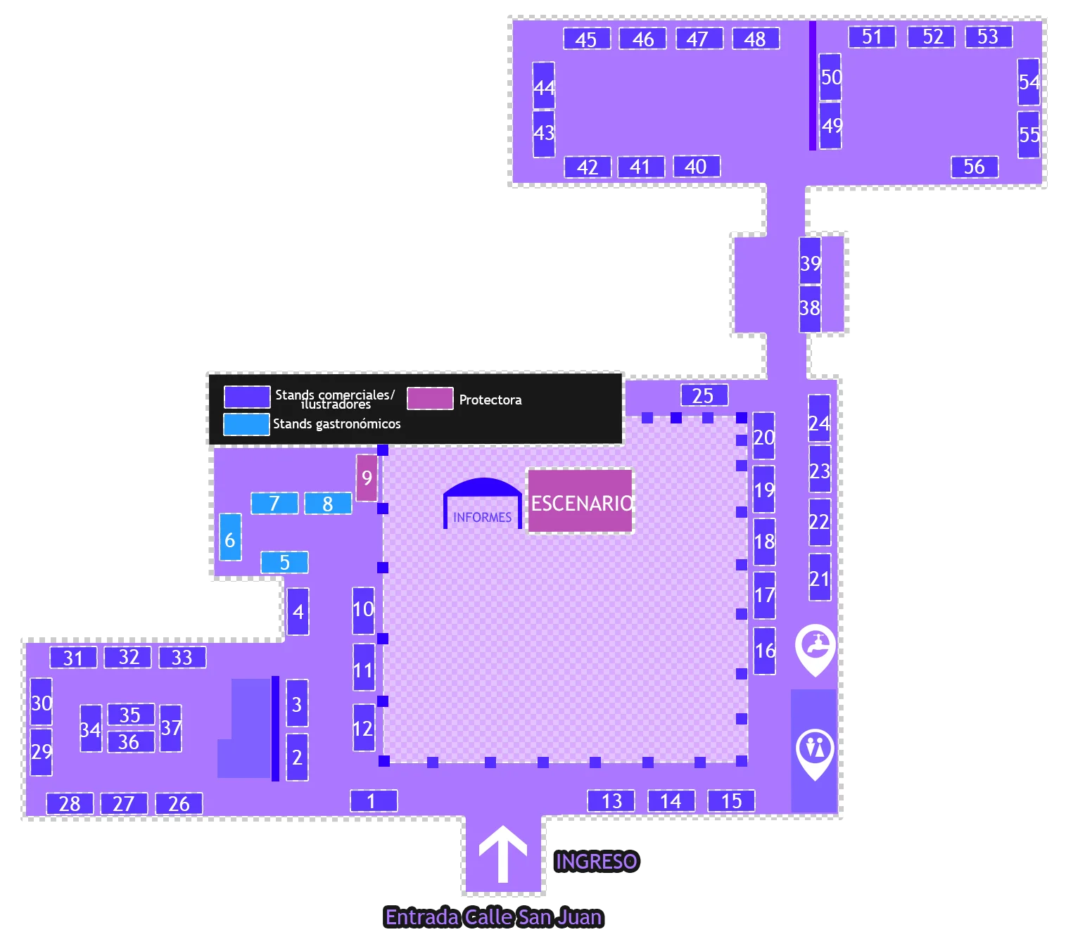 Plano de la feria